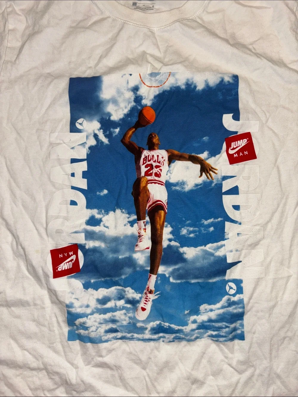 Jordan White Graphic Sky Dunk Short Sleeve Tee